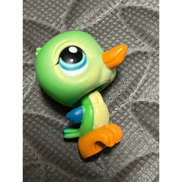 Littlest Pet Shop Green Bird Hummingbird 208 #208 Figure LPS Cake Topper Perch - Picture 3 of 6